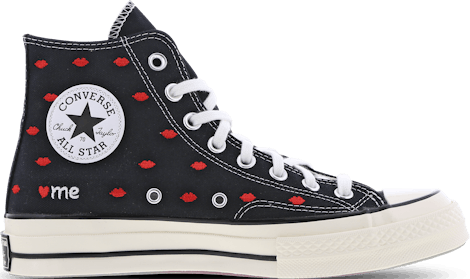 Converse Chuck Taylor All-Star 70 Hi Embroidered Lips Black