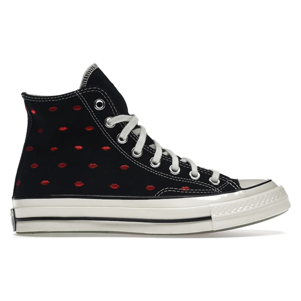 Converse Chuck Taylor All-Star 70 Hi Embroidered Lips Black