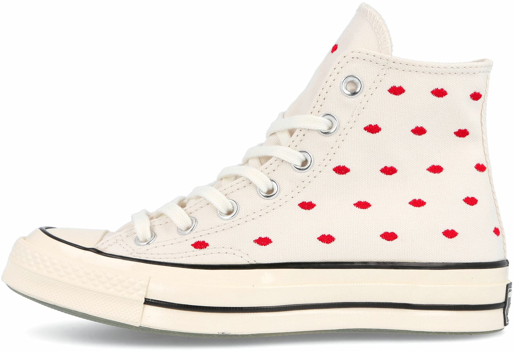 Converse Chuck Taylor All-Star 70 Hi Embroidered Lips Vintage White