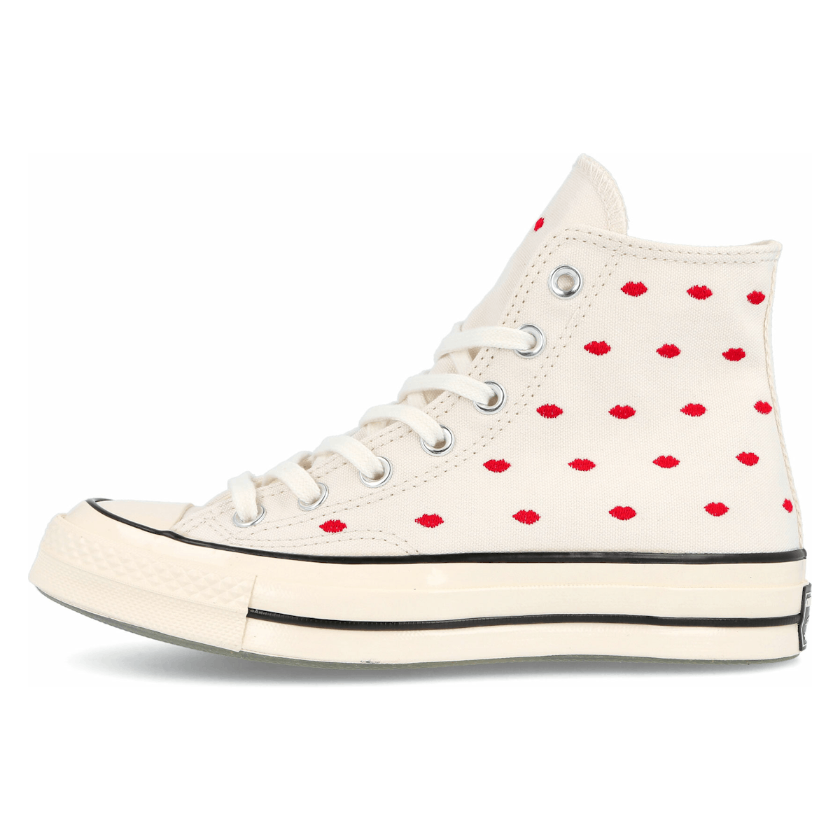 Converse Chuck Taylor All-Star 70 Hi Embroidered Lips Vintage White