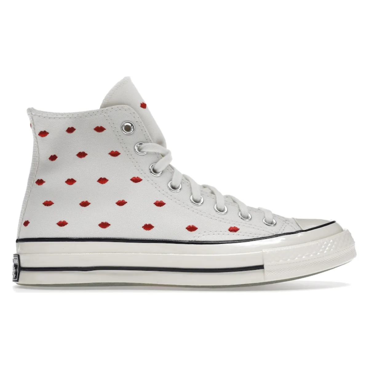Converse Chuck Taylor All-Star 70 Hi Embroidered Lips Vintage White