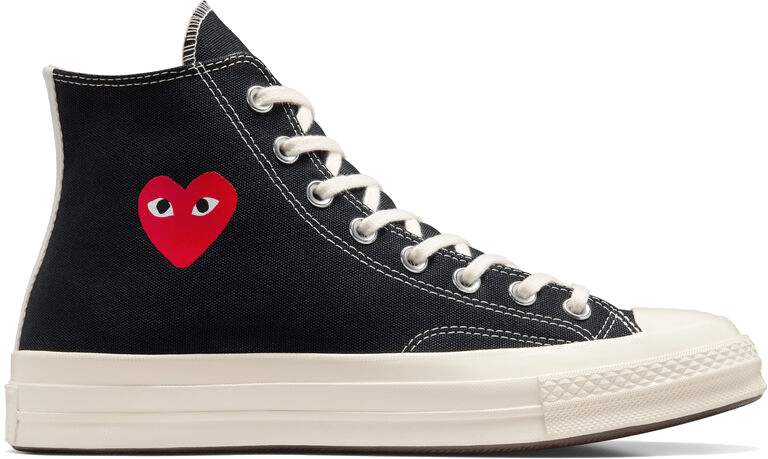 Comme des Garcons PLAY x Chuck 70 Hi "Single Heart Black"