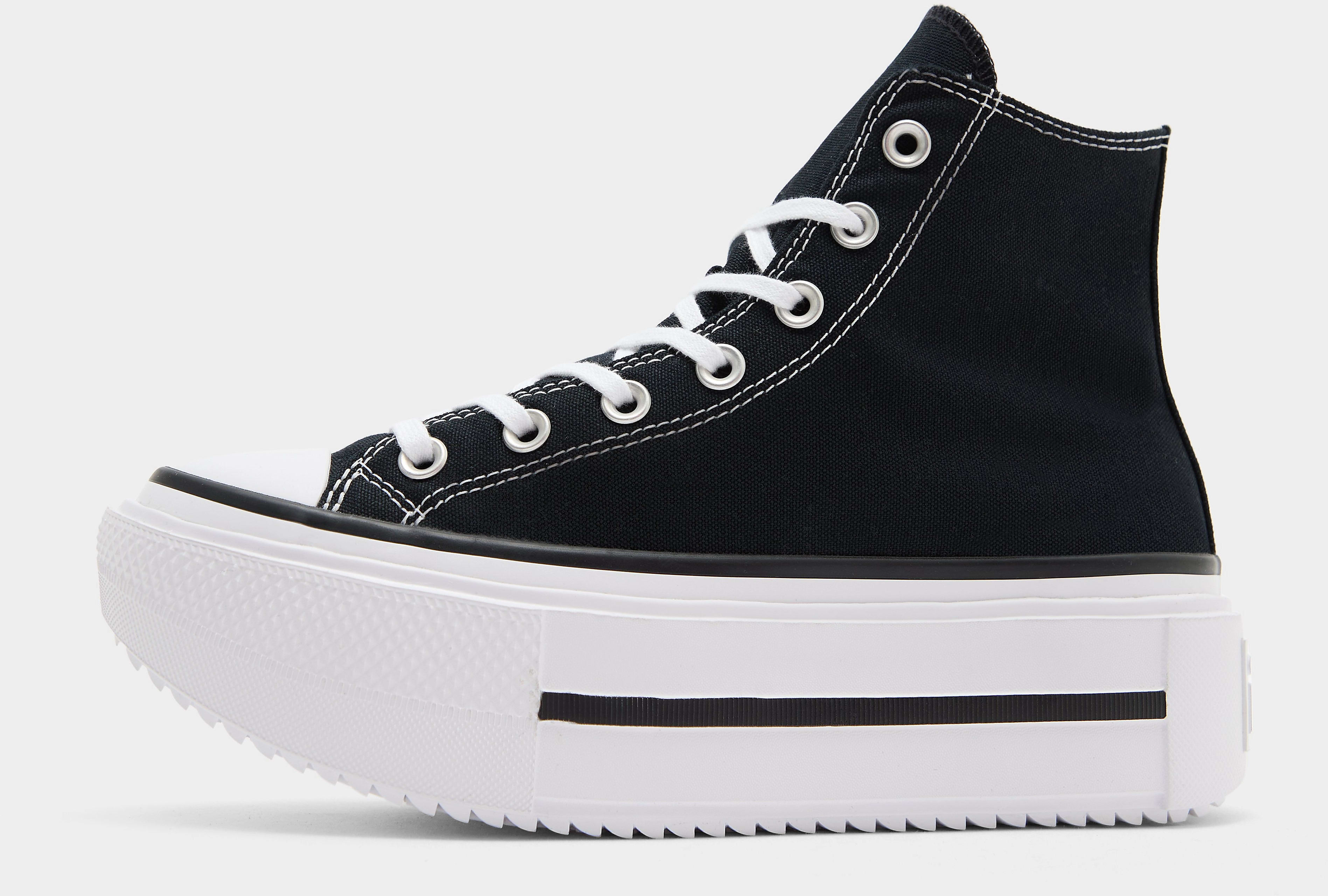 Converse Chuck Taylor All Star Lift Double Stack Hi Black White