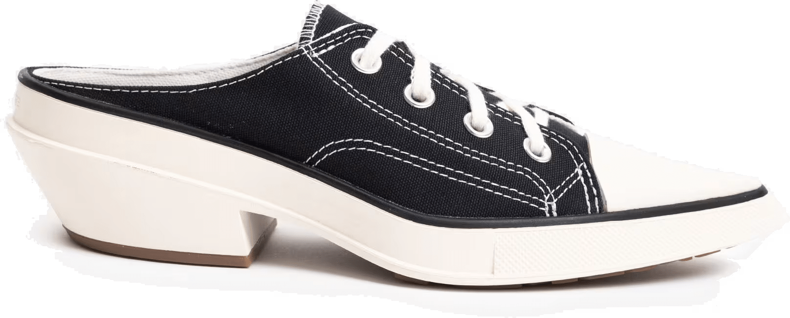 Converse Chuck 70 Low De Luxe Pointed Mule Heel Platform Black Egret (Women's)