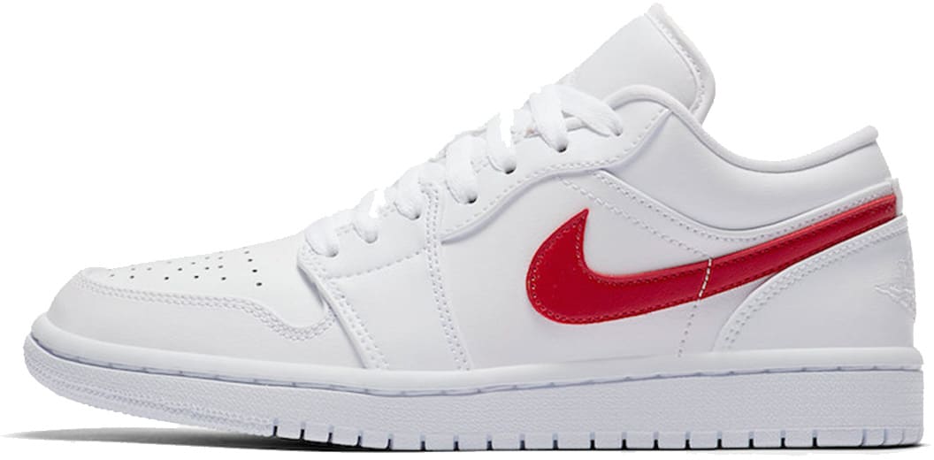 Jordan 1 low red white best sale