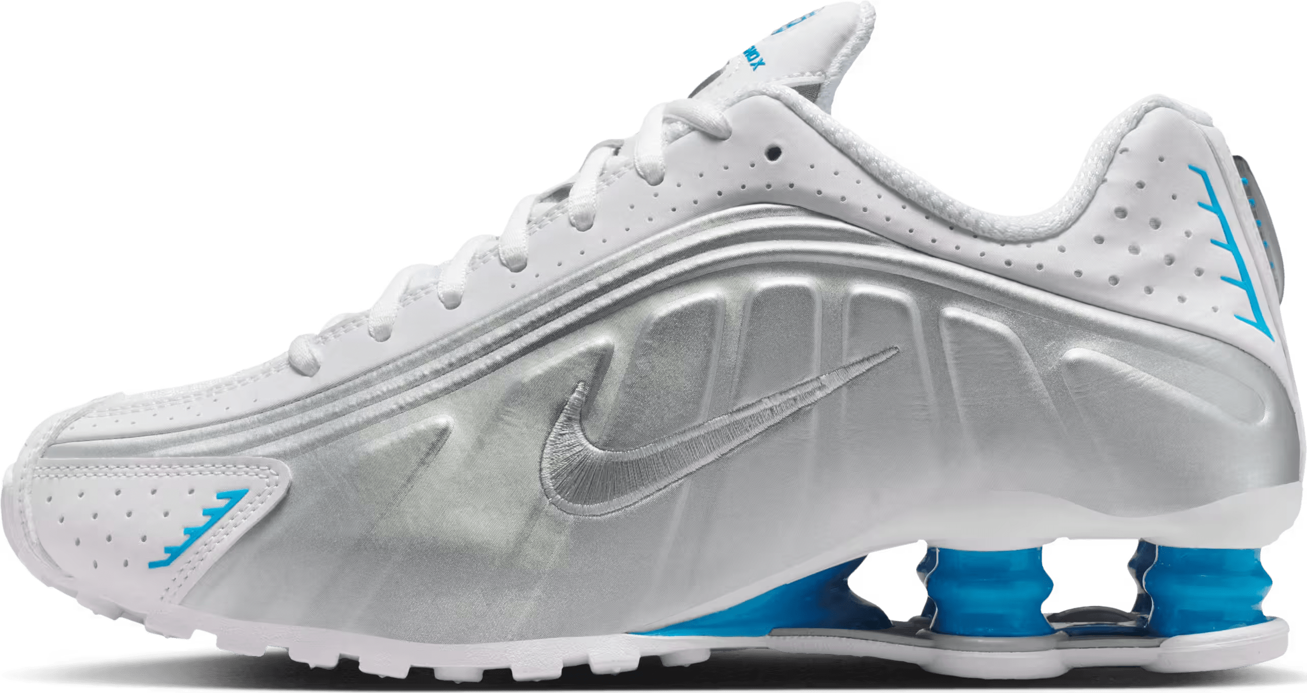 Nike Shox R4 "White Blue Hero Silver"
