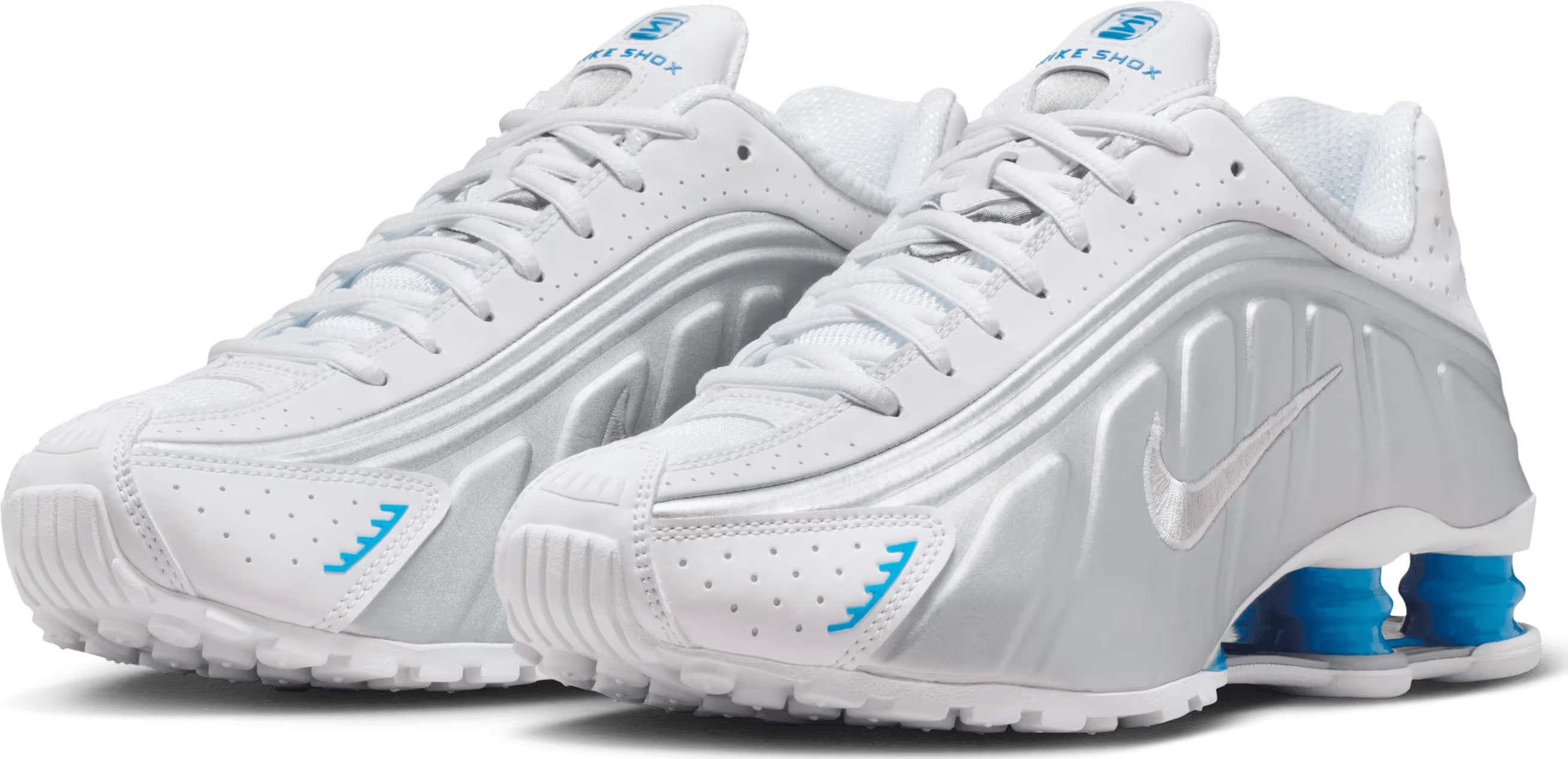 Nike Shox R4 "White Blue Hero Silver"