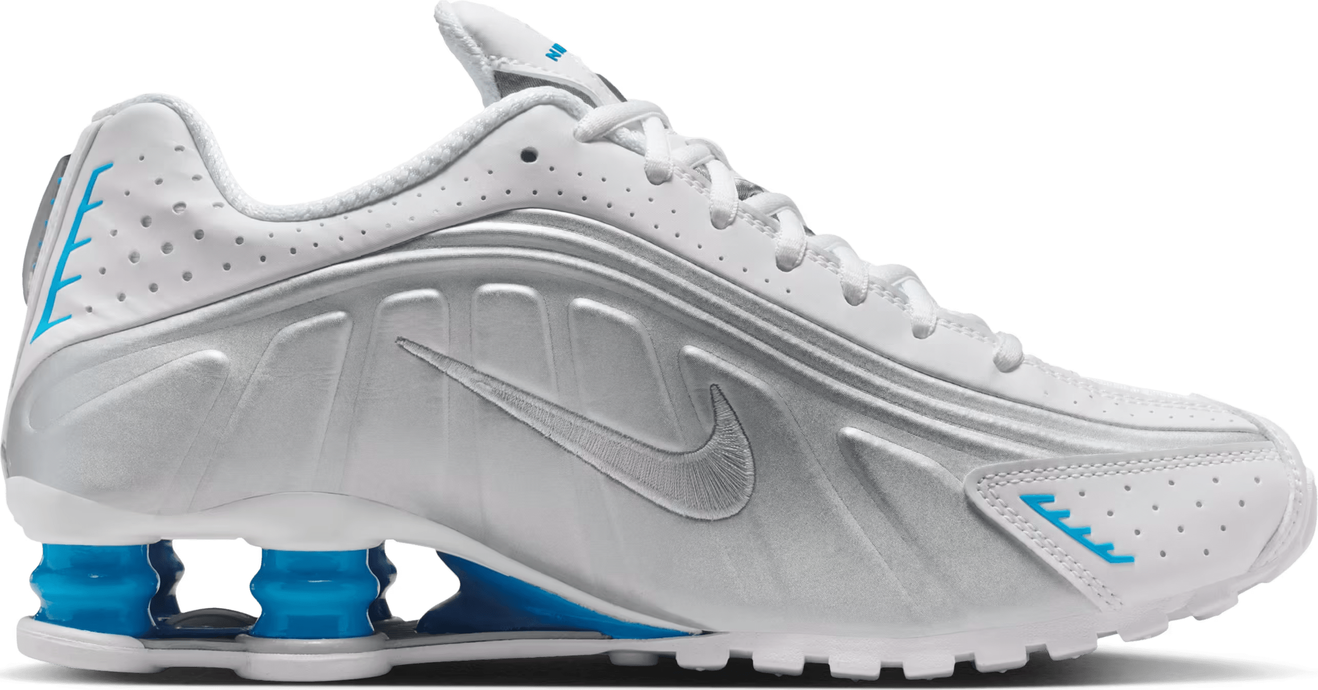 Nike Shox R4 "White Blue Hero Silver"