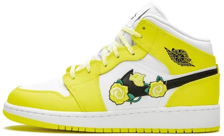 Jordan 1 Mid Dynamic Yellow Floral (GS)