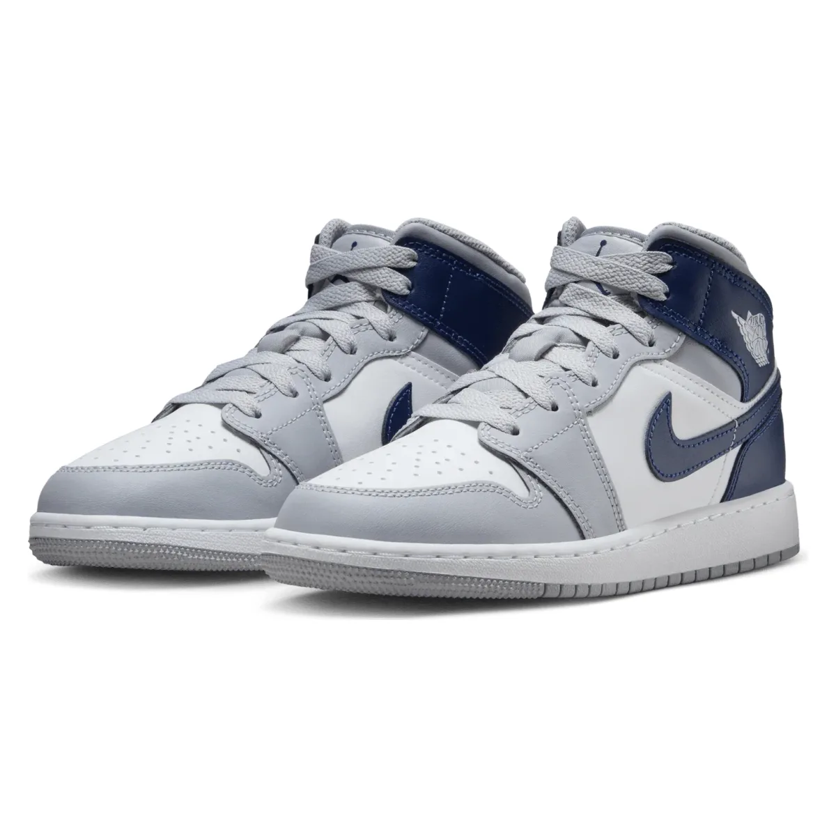 Air Jordan 1 Mid GS "Wolf Grey / Midnight Navy"