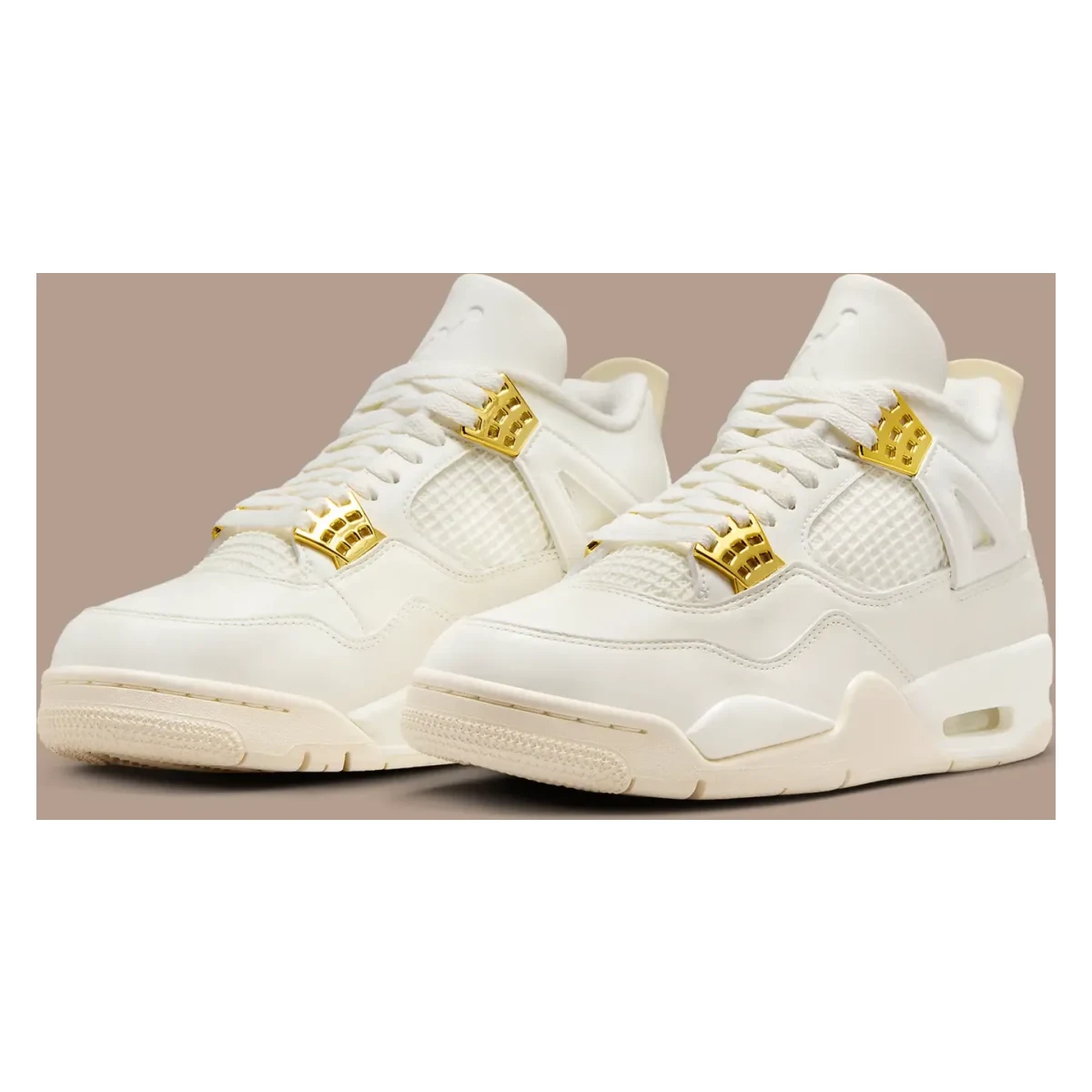 Air Jordan 4 Retro Wmns "White and Gold"