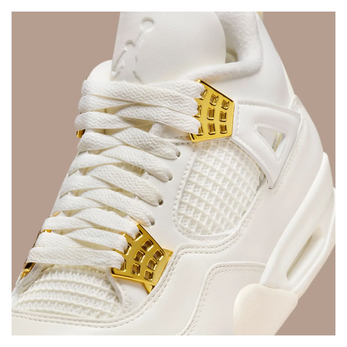 Air Jordan 4 Retro Wmns White and Gold AQ9129 170 Sneaker Squad