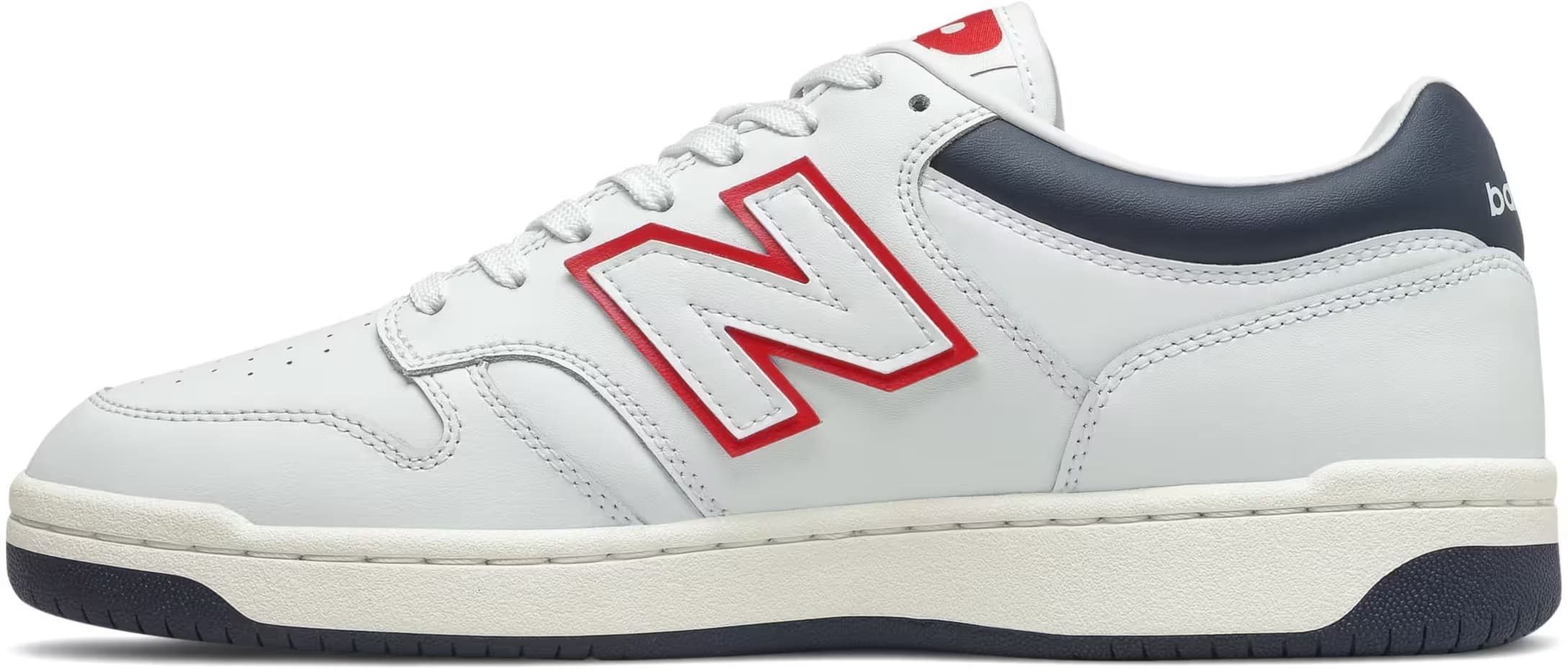 New Balance BB480 White Navy Red