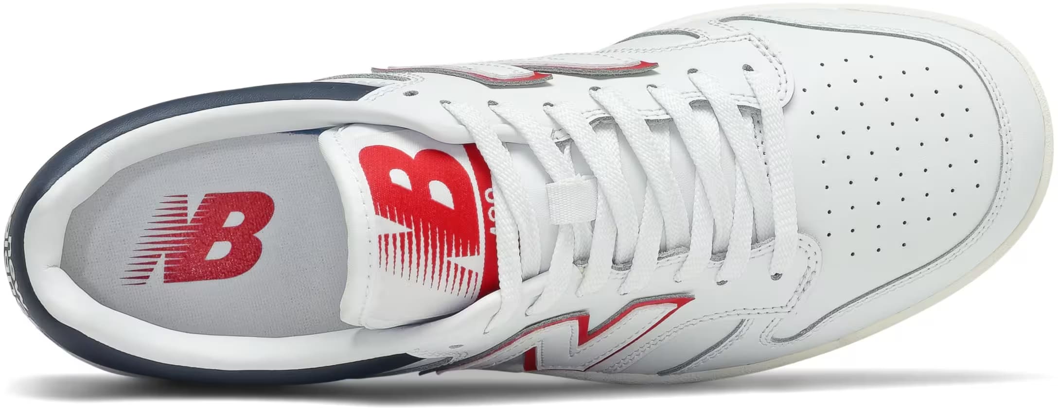 New Balance BB480 White Navy Red