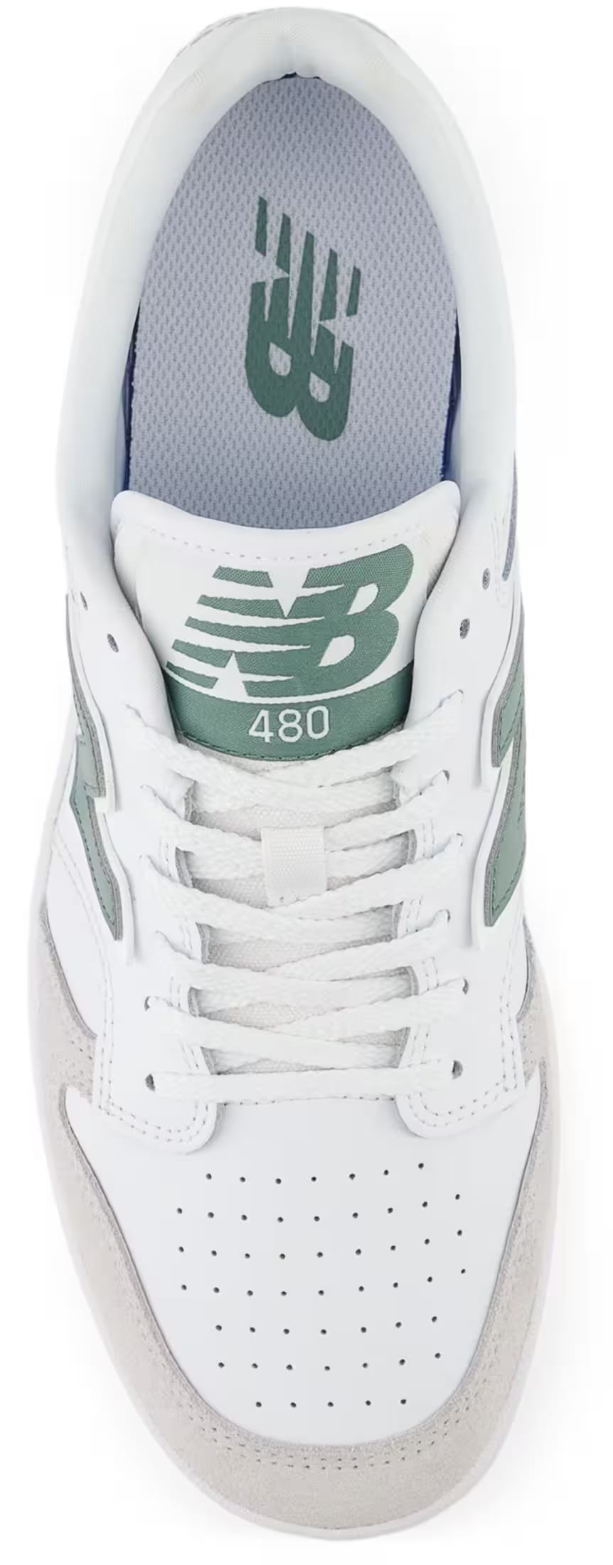 New Balance 480 White Grey Green Gum