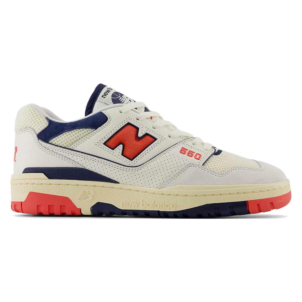 New Balance 550 "Sea Salt / Blast Red"