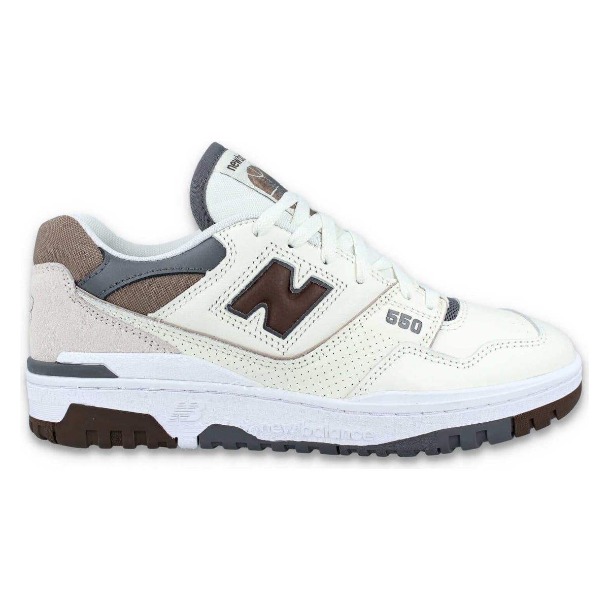 New Balance 550 Sea Salt Dark Mushroom