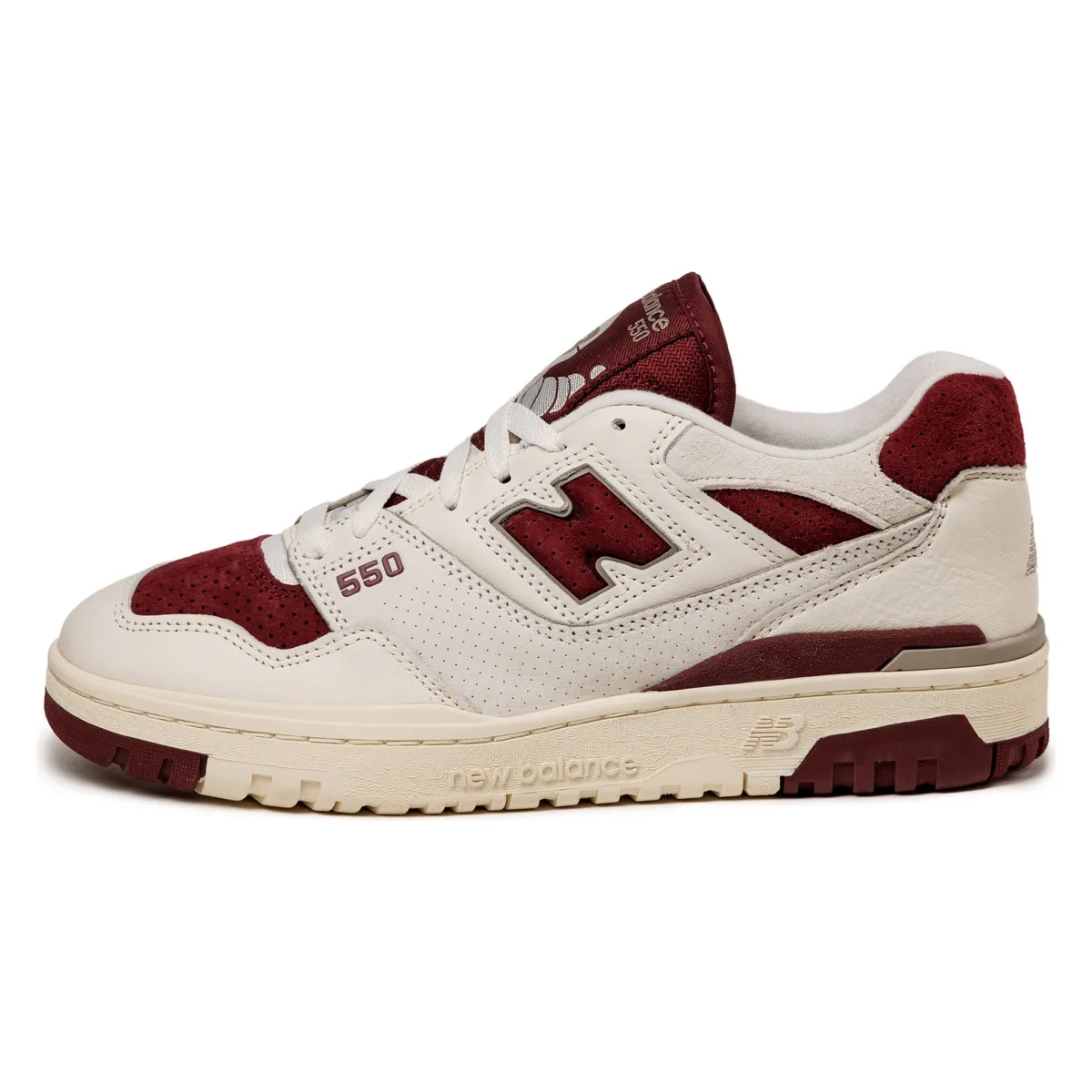 New Balance 550 Sea Salt Classic Crimson