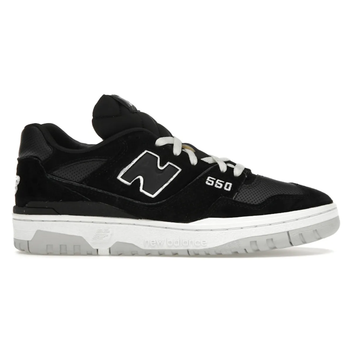New Balance 550 Suede Perforated Leather Black White