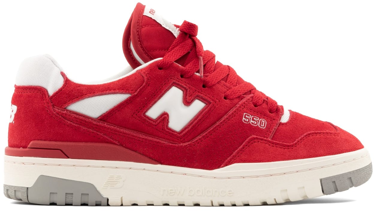 New Balance 550 Suede Pack Team Red
