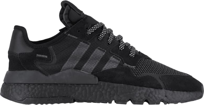 Adidas nite cheap jogger triple white