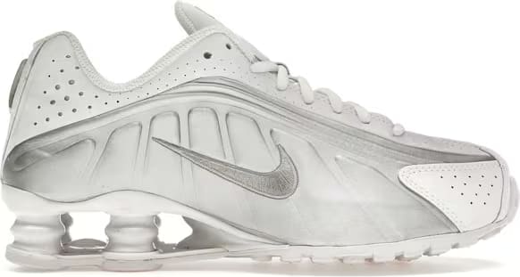 Nike Shox R4 White Metallic Silver (GS)