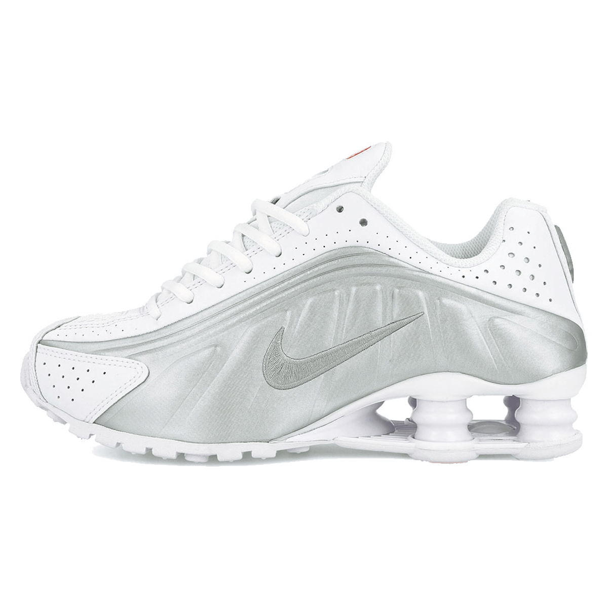 Nike Shox R4 White Metallic Silver (GS)