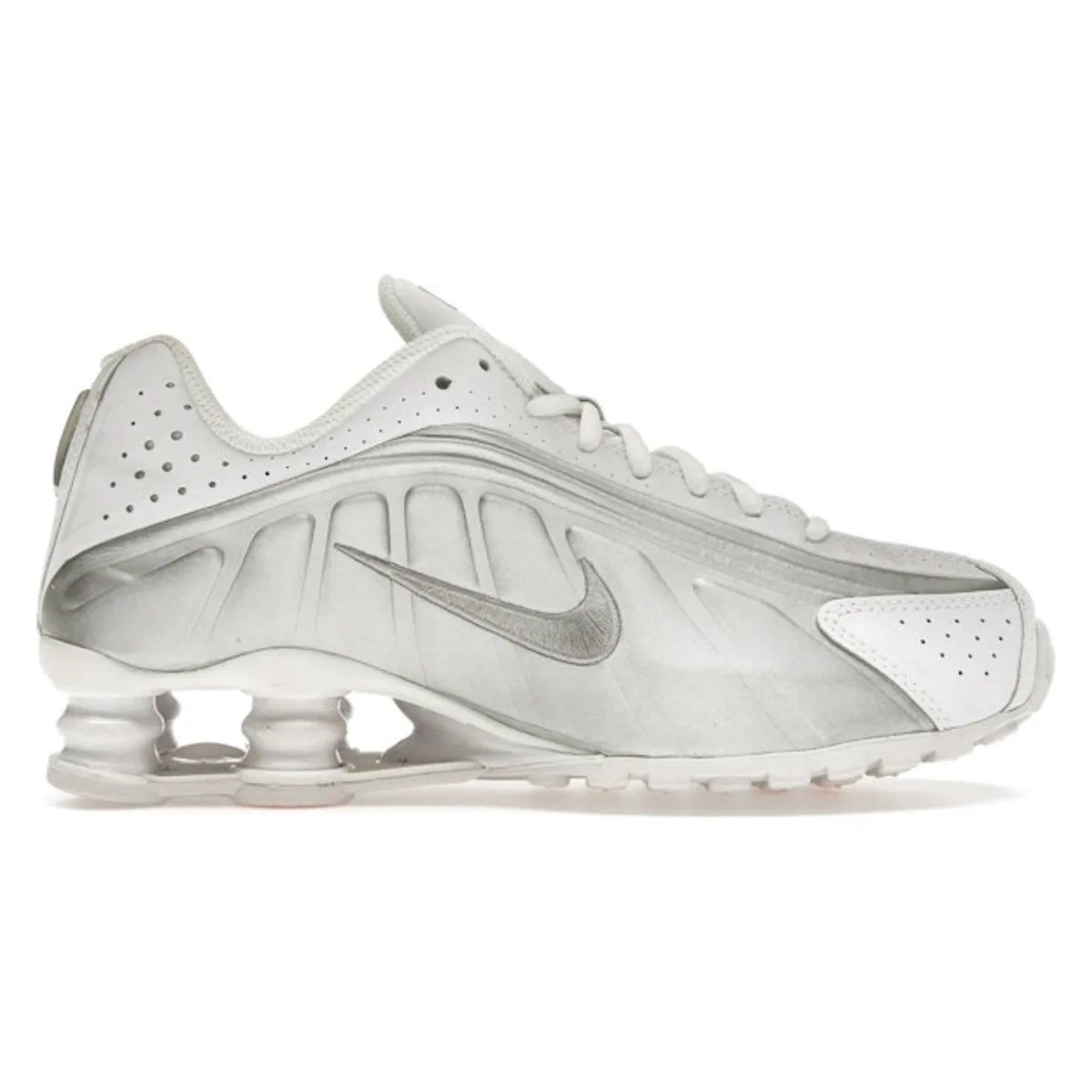 Nike Shox R4 White Metallic Silver (GS)