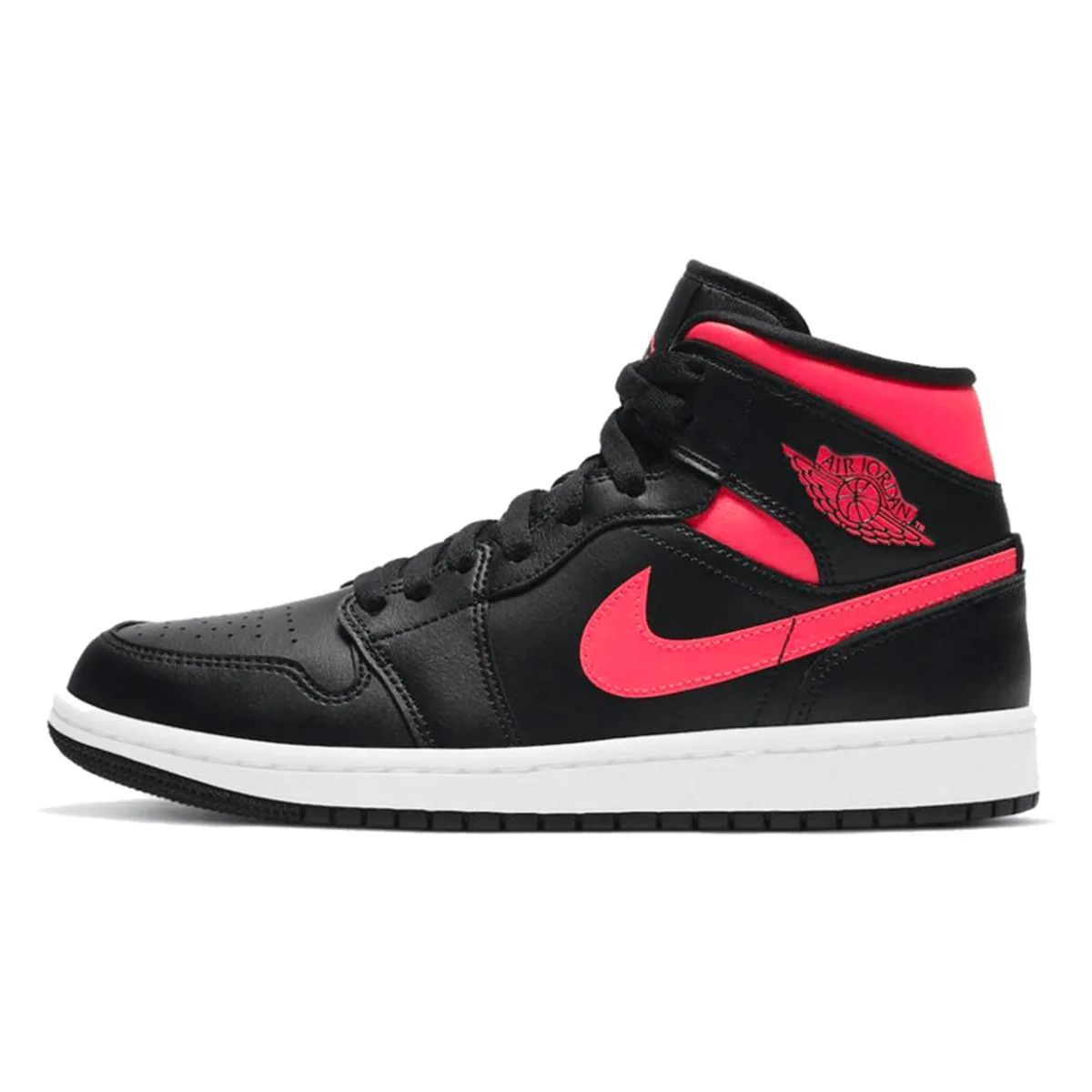 Jordan 1 Mid Black Hot Punch (Women's)