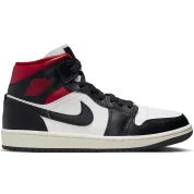 Air Jordan 1 Mid Wmns "Black Gym Red"