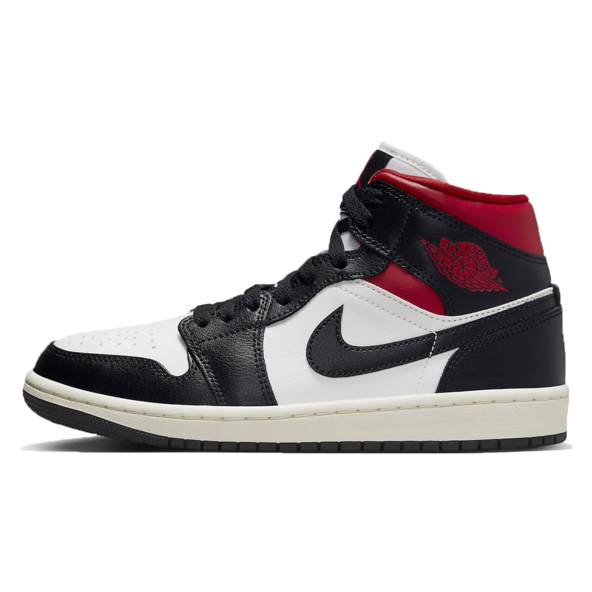 Air Jordan 1 Mid Wmns "Black Gym Red"