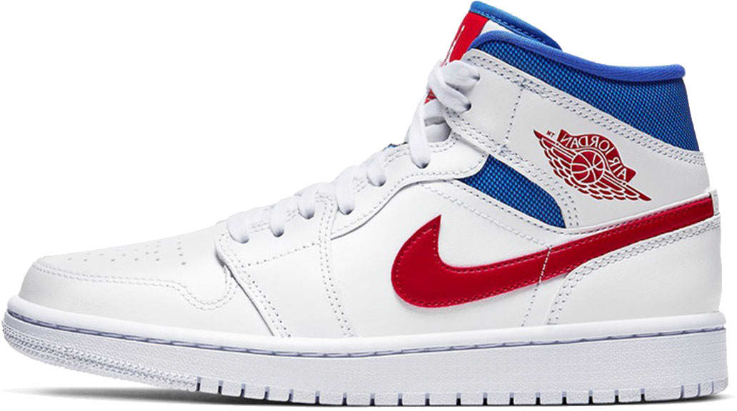Air Jordan 1 Mid WMNS White Red Royal