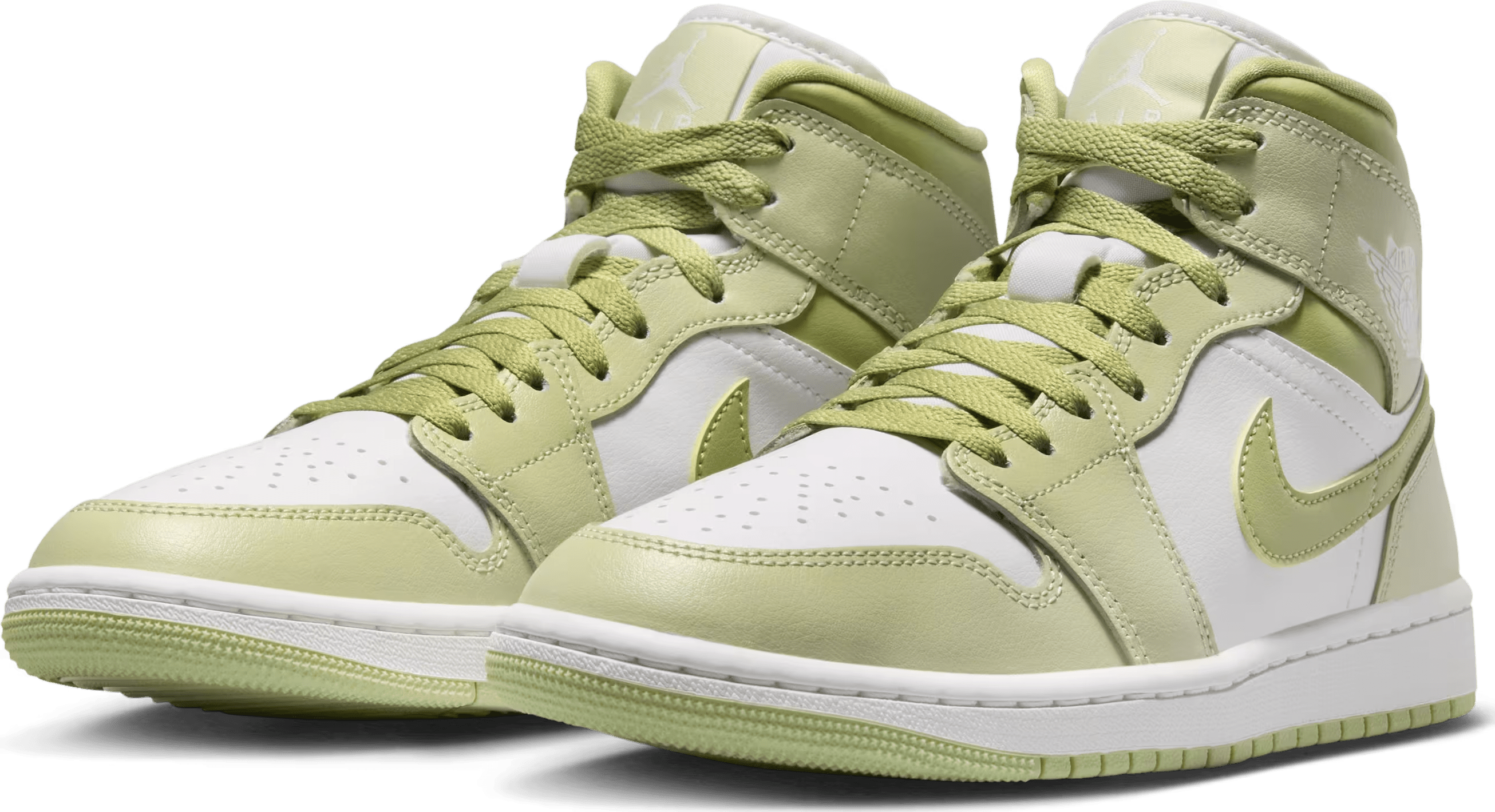 Air Jordan 1 Mid Wmns "Olive Aura Lawn"