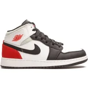 Air Jordan 1 Mid SE White Black Red Spruce (GS)