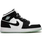 Jordan 1 Mid White Black Teal Tint (GS)