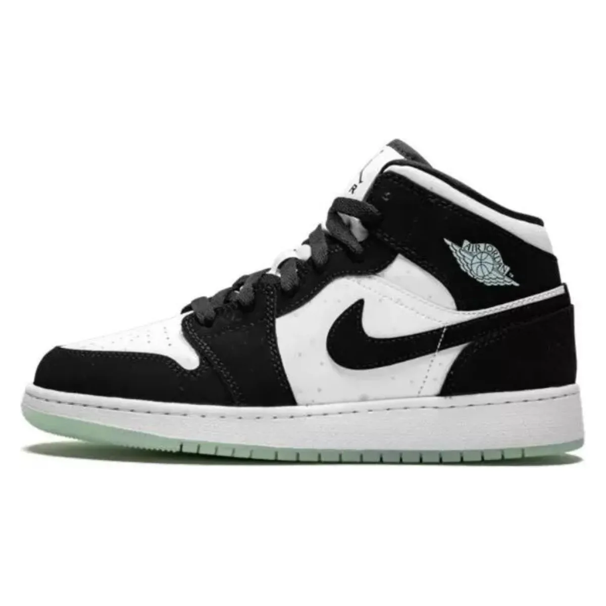 Jordan 1 Mid White Black Teal Tint (GS)
