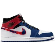 Air Jordan 1 Mid GS Rush Blue University Red Brand New