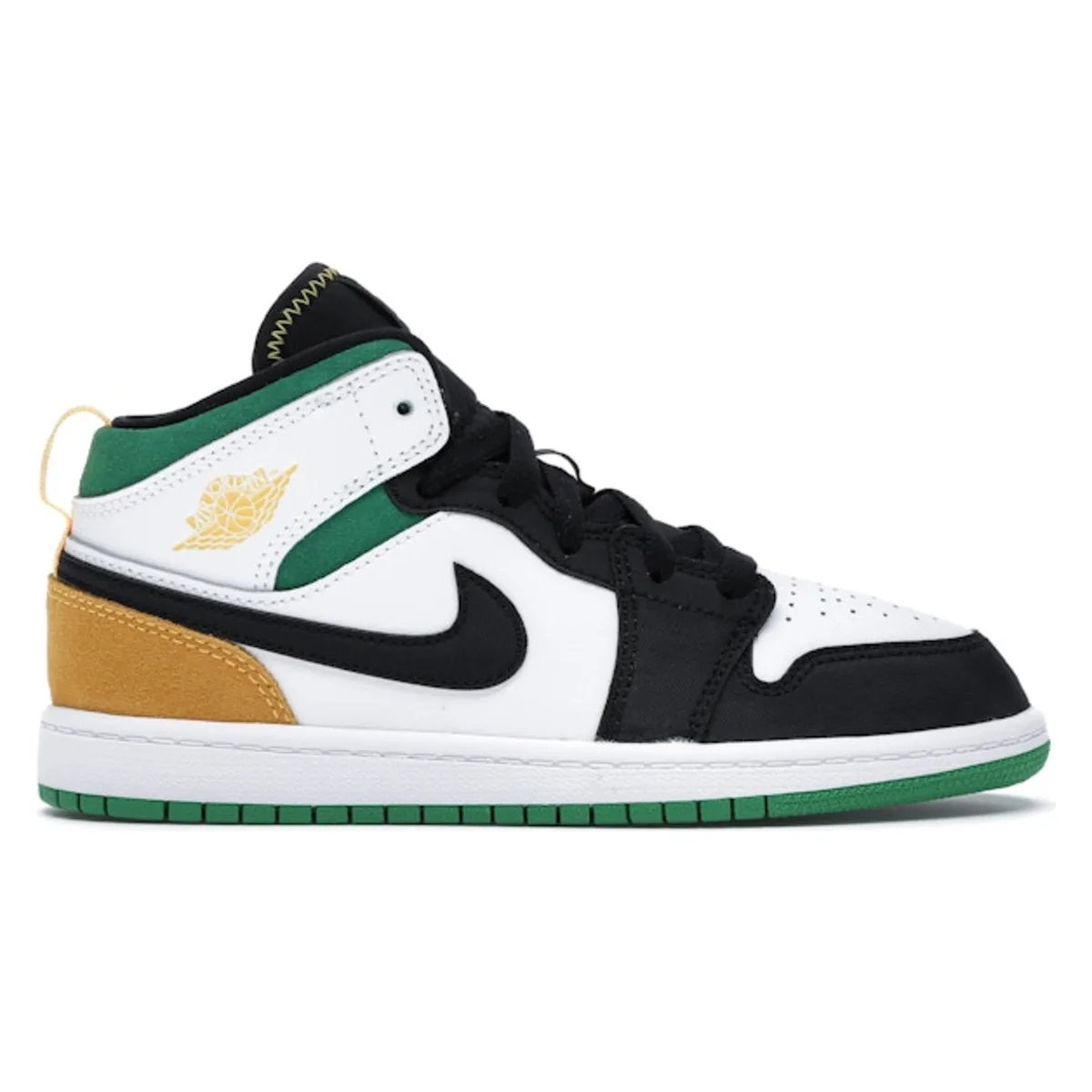 Air Jordan 1 Mid SE White Laser Orange Lucky Green (PS)