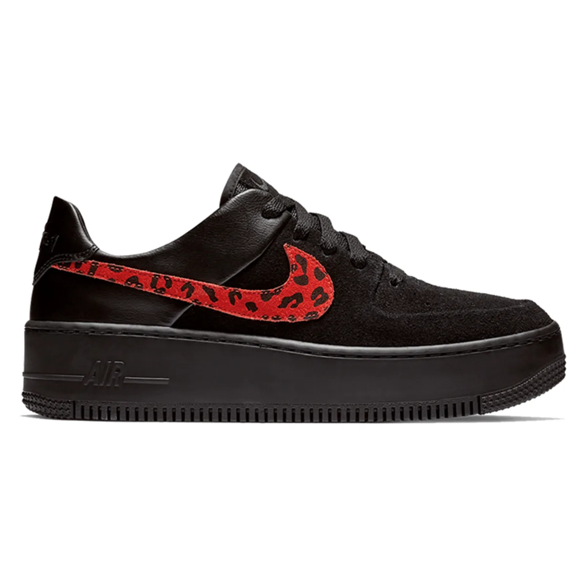 Nike Air Force 1 WMNS Sage Low PRM "Black/Habanero Red"