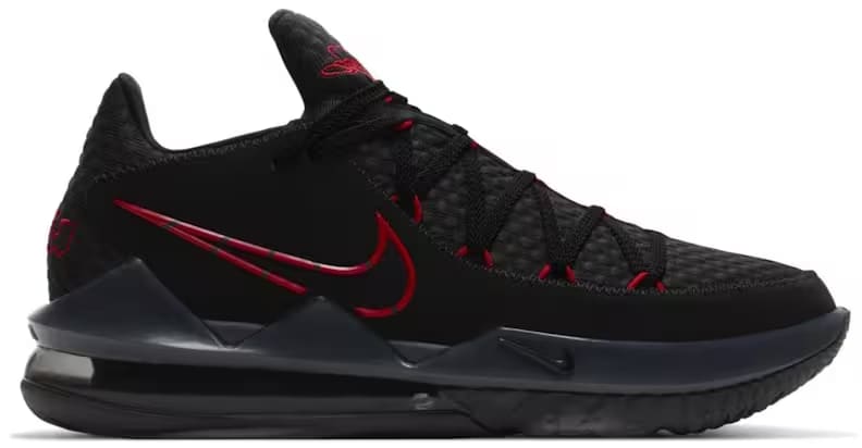 Nike LeBron 17 Low Black Red Dark Grey