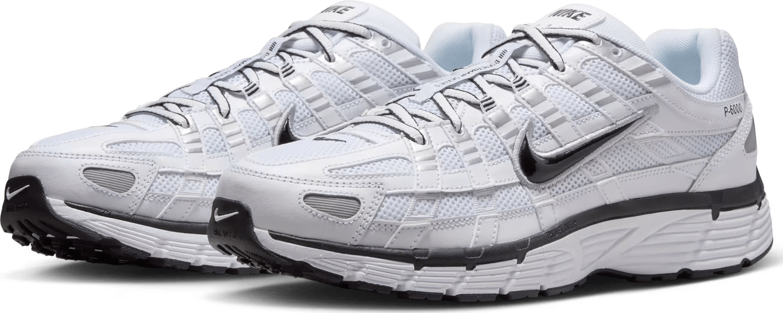 Nike P-6000 "White Metallic Silver Black"