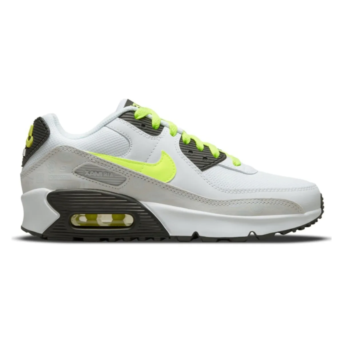 Nike Air Max 90 Leather White Volt (GS)