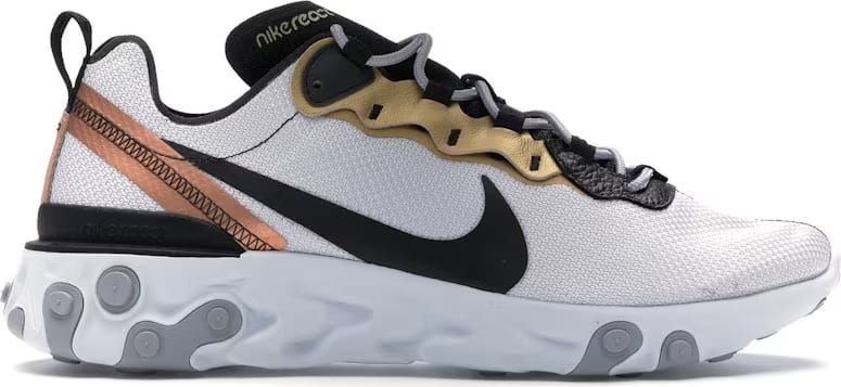Nike React Element 55 Pure Platinum Black