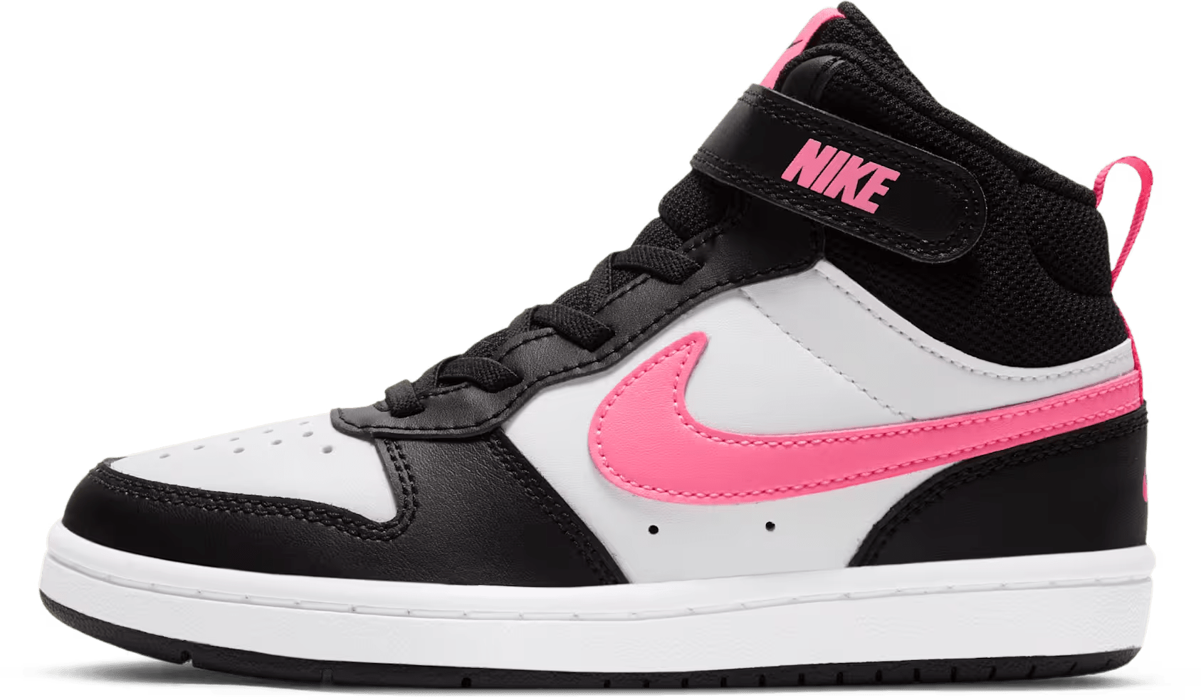 Nike Court Borough Mid 2 Black White Sunset Pulse (PS)