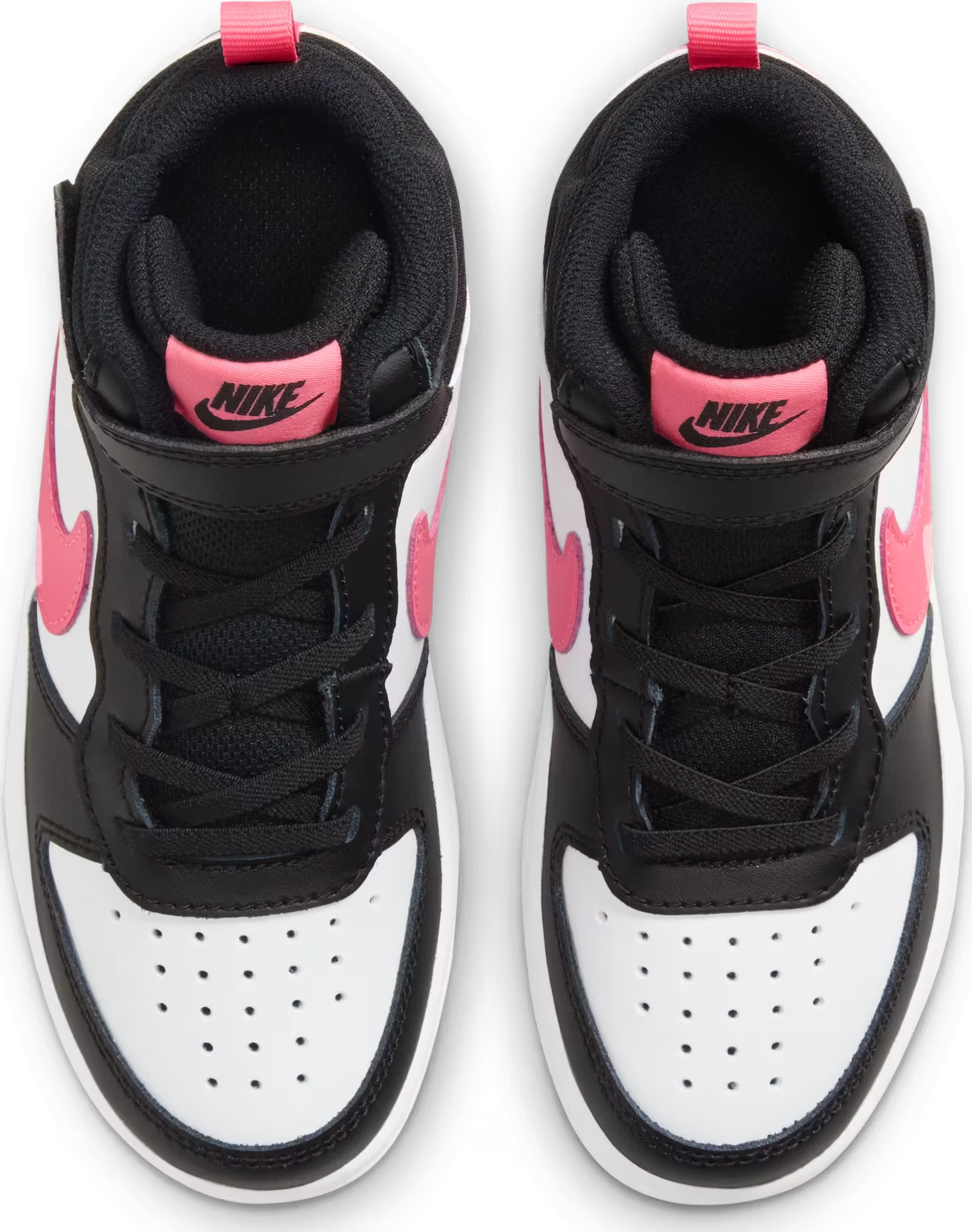 Nike Court Borough Mid 2 Black White Sunset Pulse (PS)