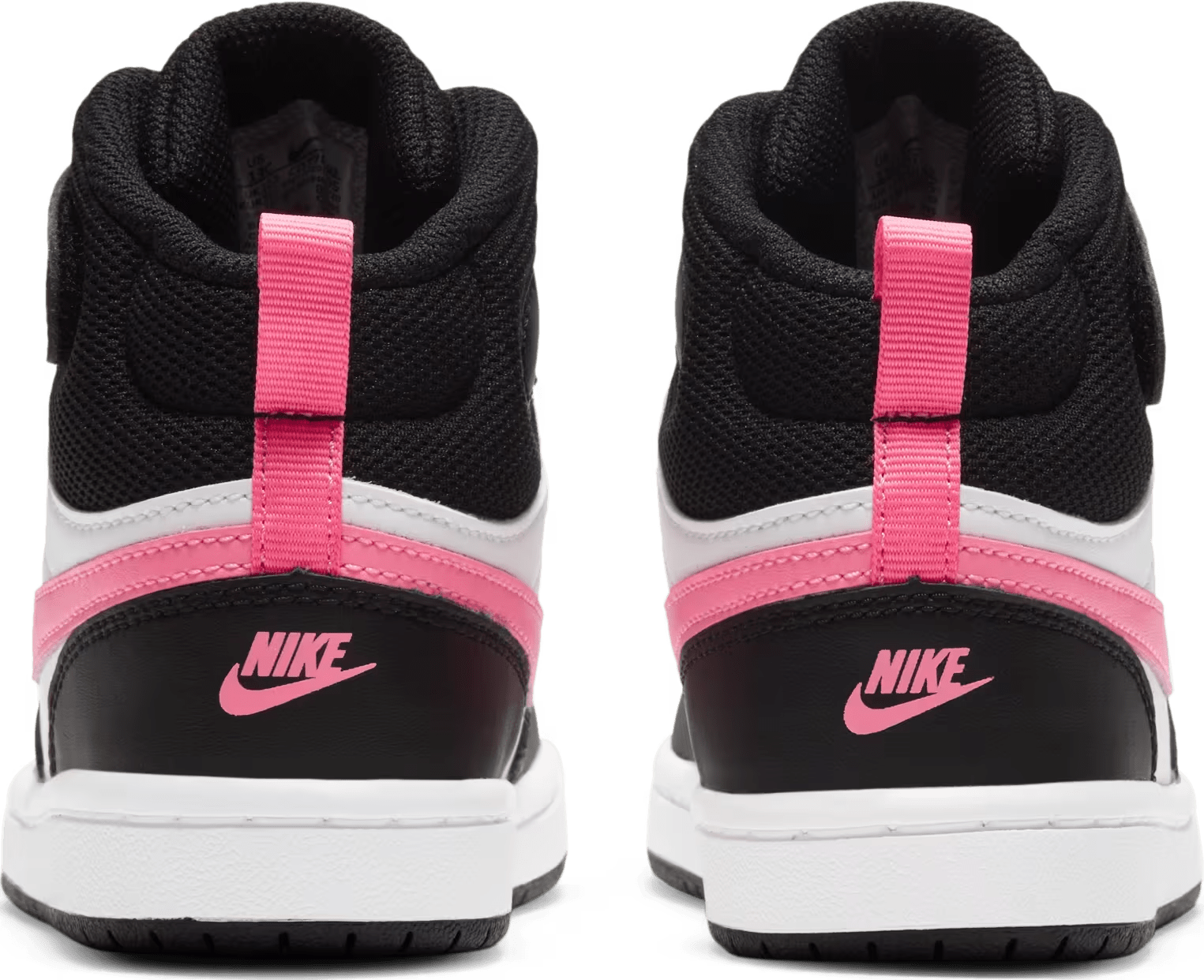 Nike Court Borough Mid 2 Black White Sunset Pulse (PS)