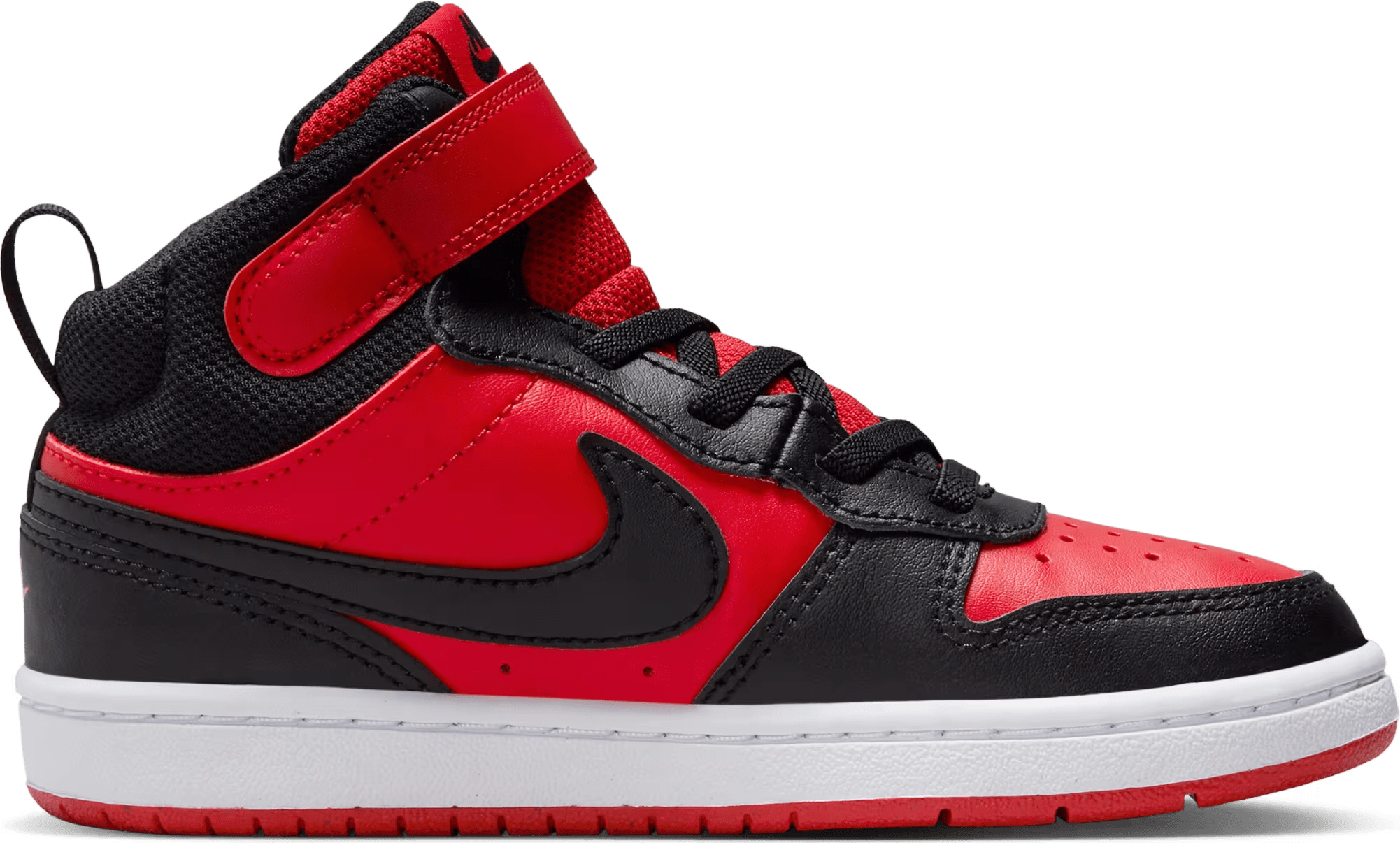 Nike Court Borough Mid 2 Black University Red (PS)