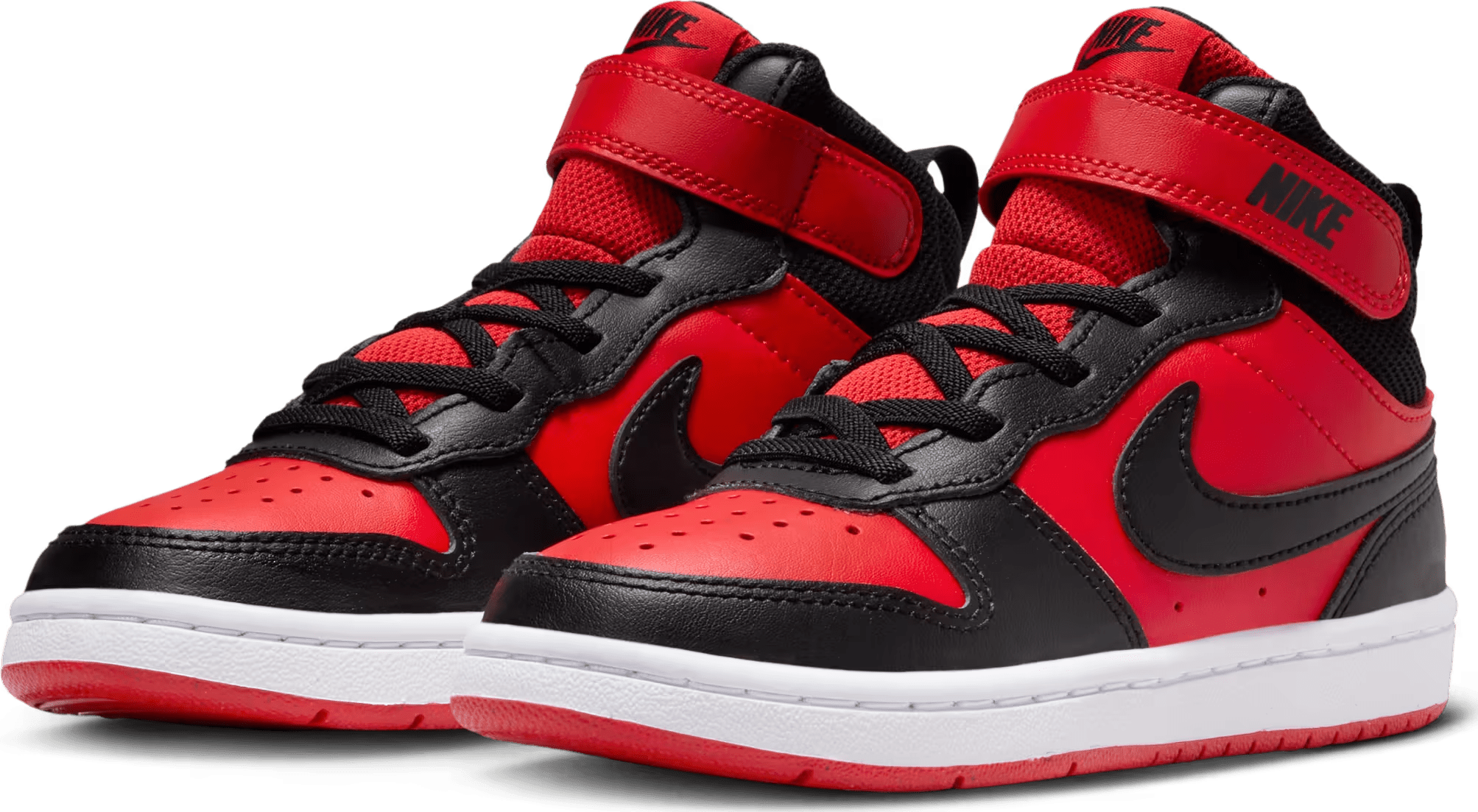 Nike Court Borough Mid 2 Black University Red (PS)