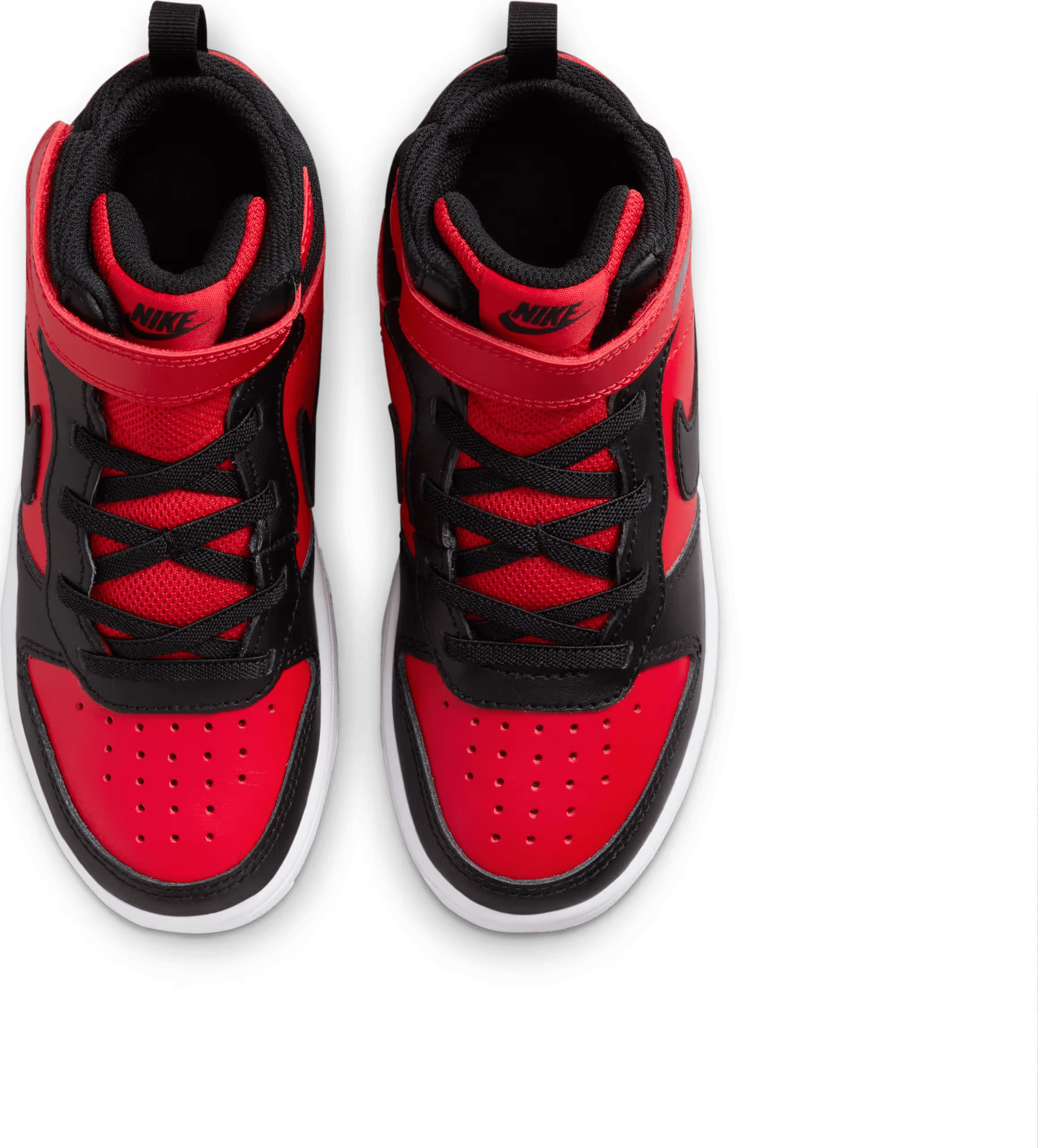 Nike Court Borough Mid 2 Black University Red (PS)