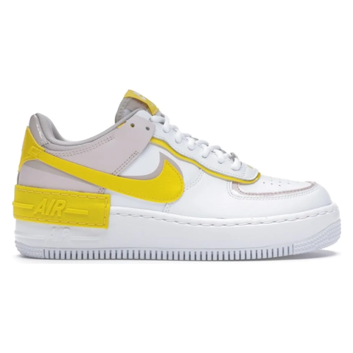 Nike Air Force 1 Shadow White Barely Rose Speed Yellow (W)
